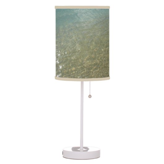 Water on the Beach I Abstract Nature Photography Table Lamp (Left)