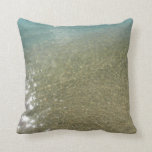 Water on the Beach I Abstract Nature Photography Throw Pillow