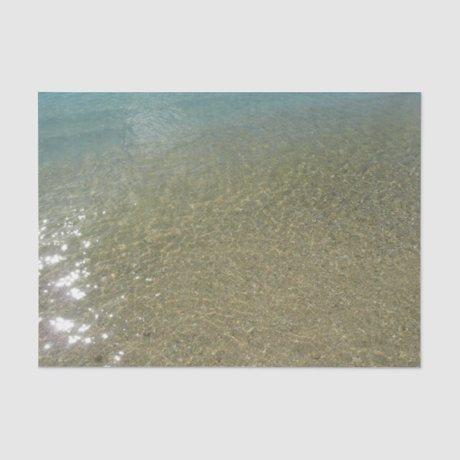 Water on the Beach I Abstract Nature Photography Tissue Paper (Front)
