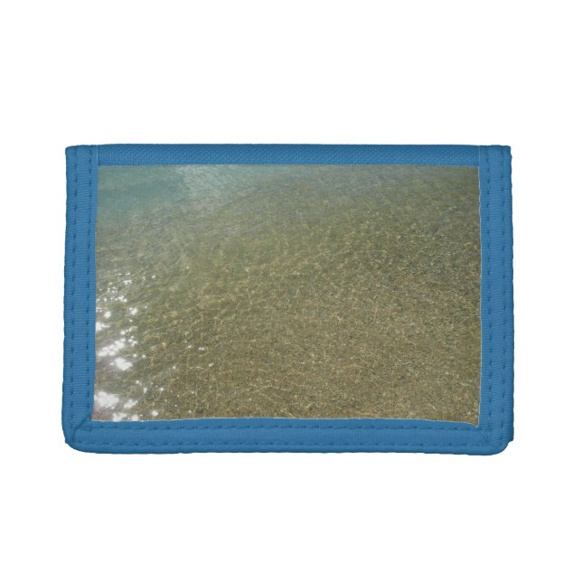 Water on the Beach I Abstract Nature Photography Trifold Wallet (Front)