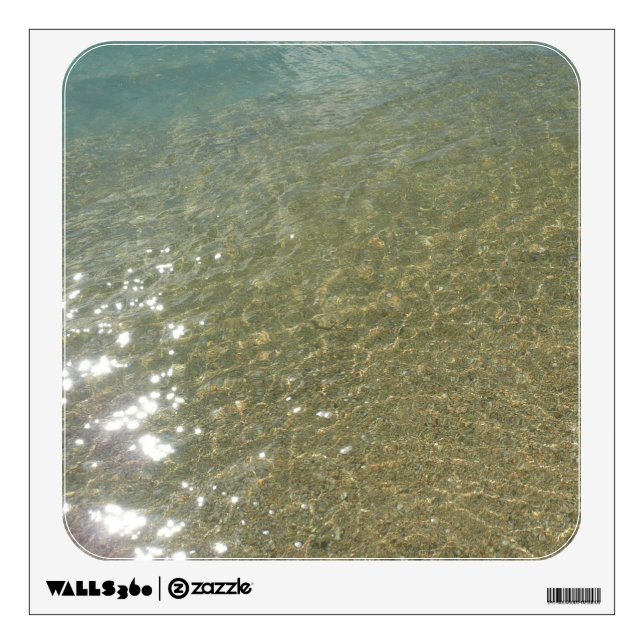 Water on the Beach I Abstract Nature Photography Wall Decal (Front)