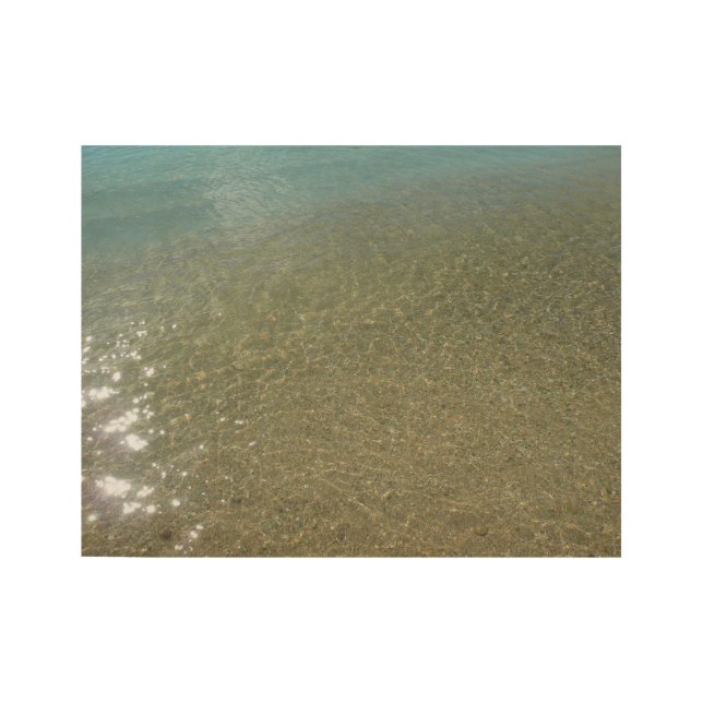 Water on the Beach I Abstract Nature Photography Wood Poster (Front)