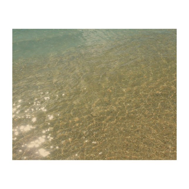 Water on the Beach I Abstract Nature Photography Wood Wall Art (Front)