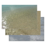 Water on the Beach I Abstract Nature Photography Wrapping Paper Sheets
