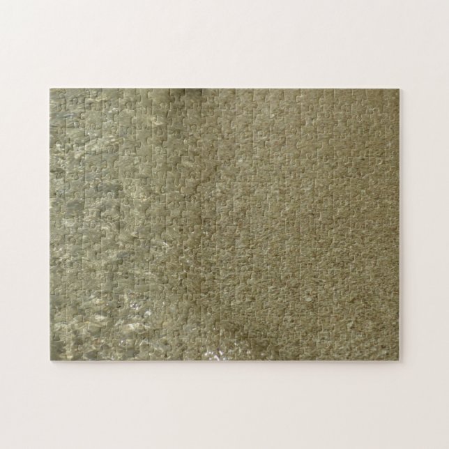 Water on the Beach II Abstract Nature Photography Jigsaw Puzzle (Horizontal)