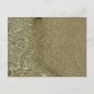 Water on the Beach II Abstract Nature Photography Postcard