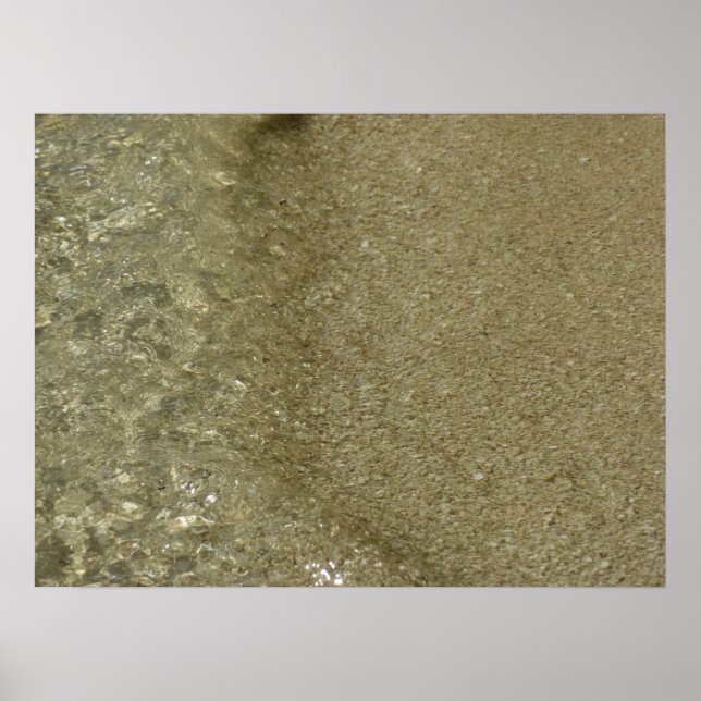 Water on the Beach II Abstract Nature Photography Poster (Front)