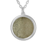 Water on the Beach II Abstract Nature Photography Silver Plated Necklace