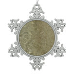 Water on the Beach II Abstract Nature Photography Snowflake Pewter Christmas Ornament