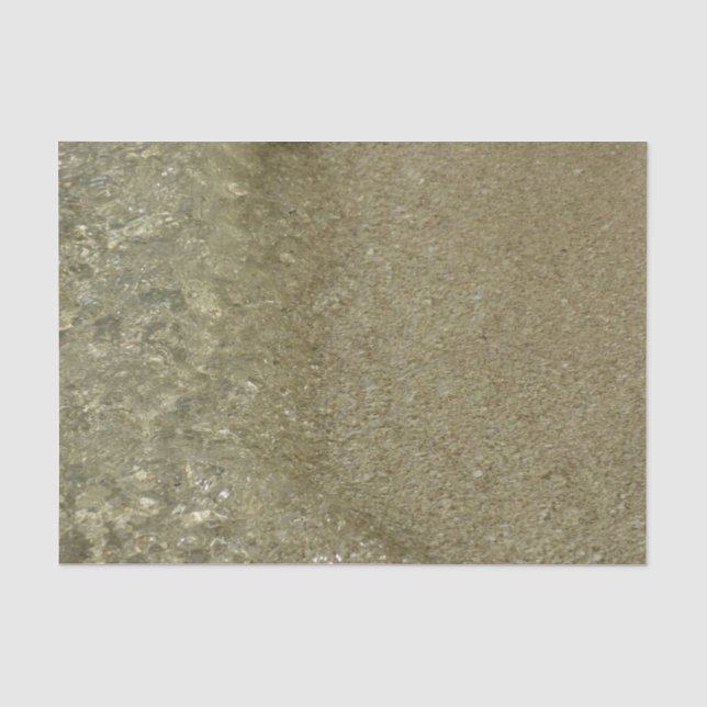 Water on the Beach II Abstract Nature Photography Tissue Paper (Front)