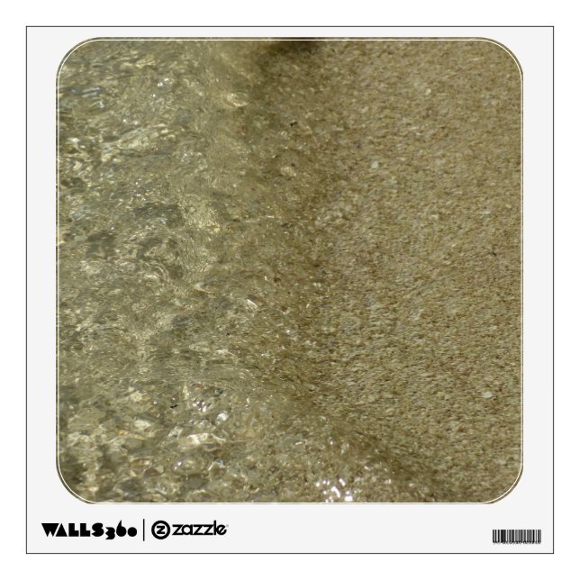Water on the Beach II Abstract Nature Photography Wall Decal (Front)
