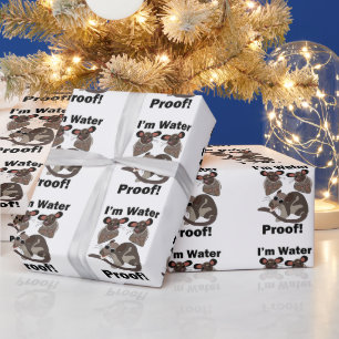 Water Opossum I'm Water Proof Funny Wrapping Paper