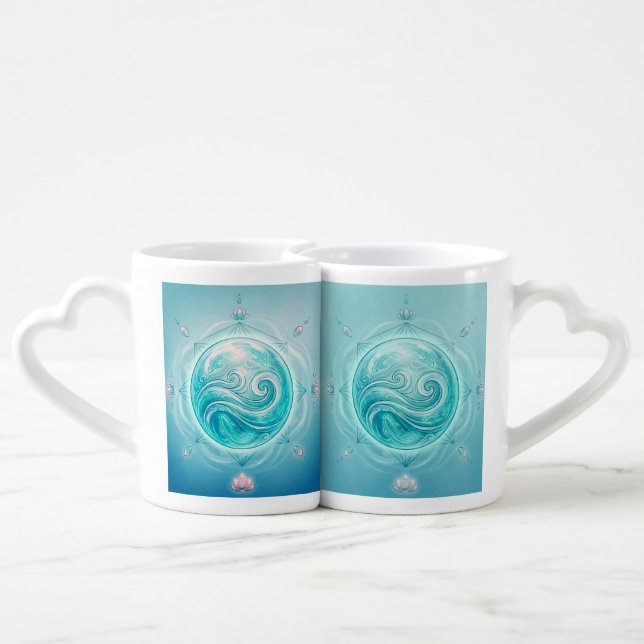 Water Oracle Orb –Divine Connection Coffee Mug Set (Back Nesting)