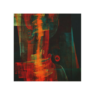 Water Orange Red Blue Modern Abstract Art Pattern