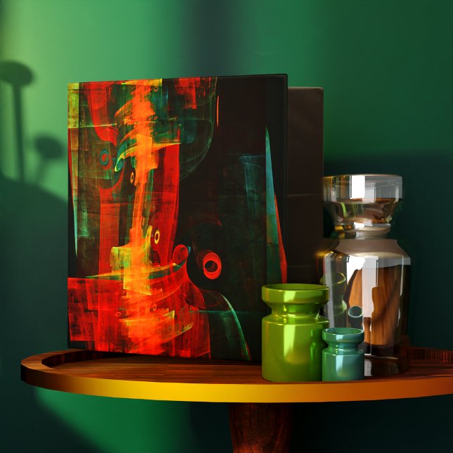 Water Orange Red Blue Modern Abstract Art Pattern 3 Ring Binder (Water Orange Red Blue Modern Abstract Art Pattern 3 Ring Binder)