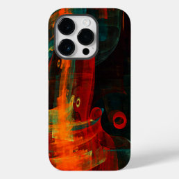 Water Orange Red Blue Modern Abstract Art Pattern Case-Mate iPhone 14 Pro Case