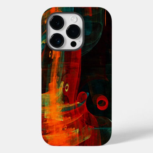 Water Orange Red Blue Modern Abstract Art Pattern Case_Mate iPhone 14 Pro Case