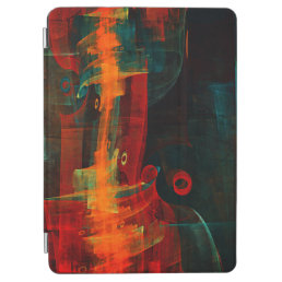 Water Orange Red Blue Modern Abstract Art Pattern iPad Air Cover