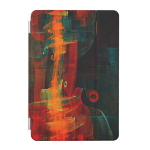 Water Orange Red Blue Modern Abstract Art Pattern iPad Mini Cover