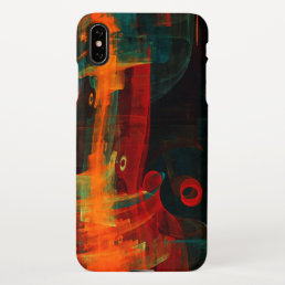 Water Orange Red Blue Modern Abstract Art Pattern iPhone XS Max Case