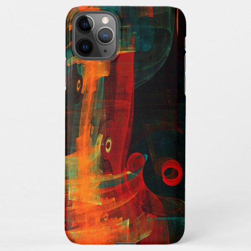 Water Orange Red Blue Modern Abstract Art Pattern iPhone 11Pro Max Case