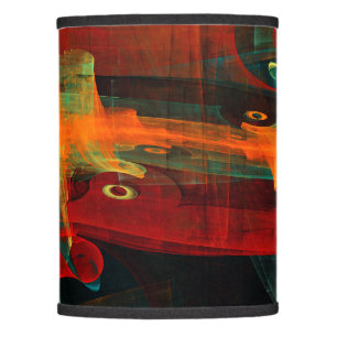 Water Orange Red Blue Modern Abstract Art Pattern Lamp Shade