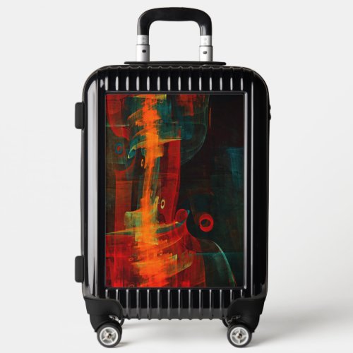 Water Orange Red Blue Modern Abstract Art Pattern Luggage