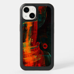 Water Orange Red Blue Modern Abstract Art Pattern OtterBox iPhone 14 Case