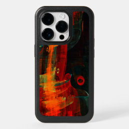 Water Orange Red Blue Modern Abstract Art Pattern OtterBox iPhone 14 Pro Case