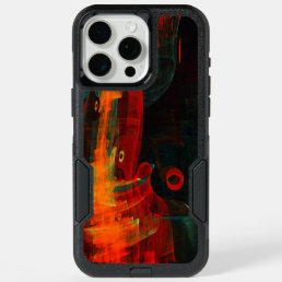 Water Orange Red Blue Modern Abstract Art Pattern iPhone 15 Pro Max Case