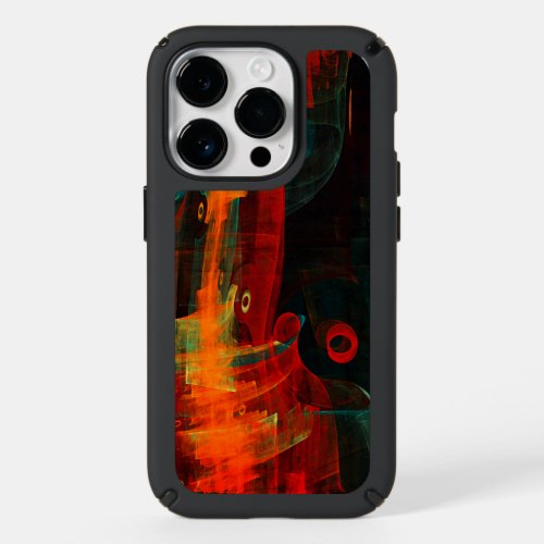 Water Orange Red Blue Modern Abstract Art Pattern Speck iPhone 14 Pro Case