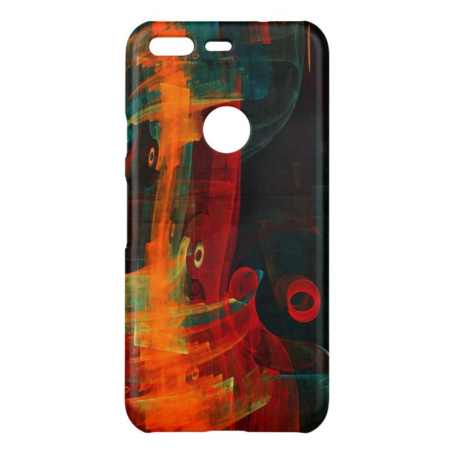 Water Orange Red Blue Modern Abstract Art Pattern Uncommon Google Pixel Case (Back)