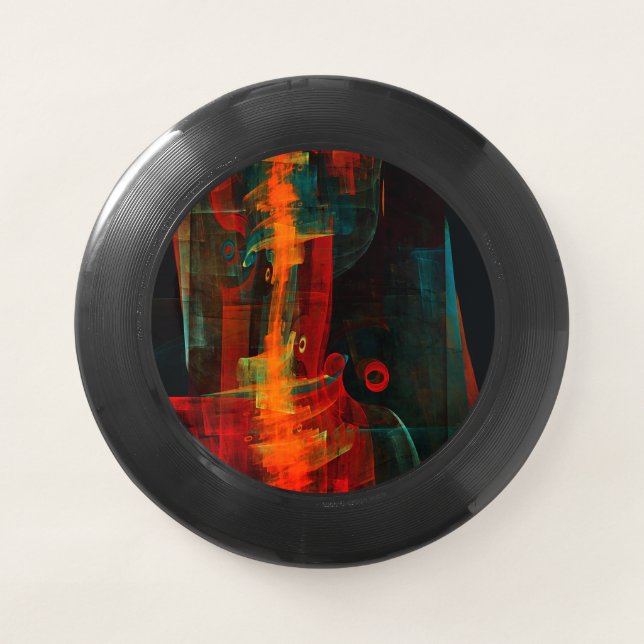 Water Orange Red Blue Modern Abstract Art Pattern Wham-O Frisbee (Front)