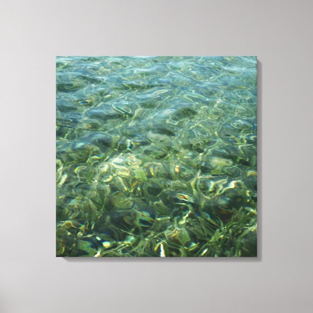 Water over Sea Grass I Caribbean Nature Canvas Print (Front)
