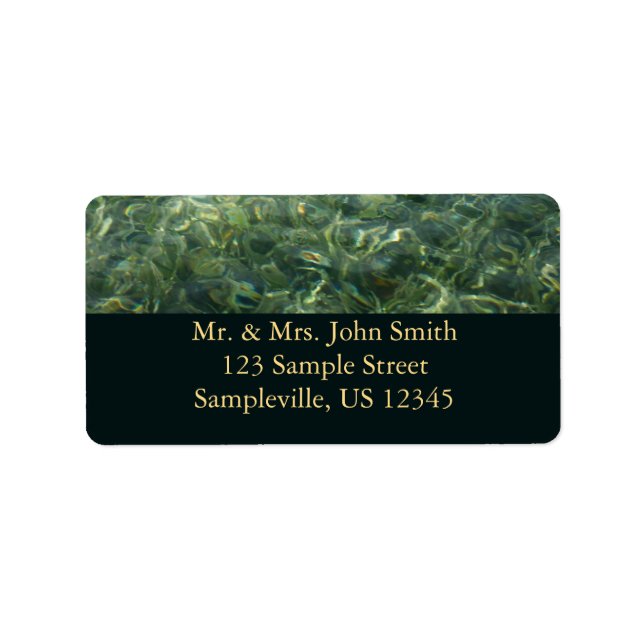 Water over Sea Grass I Caribbean Nature Label (Front)