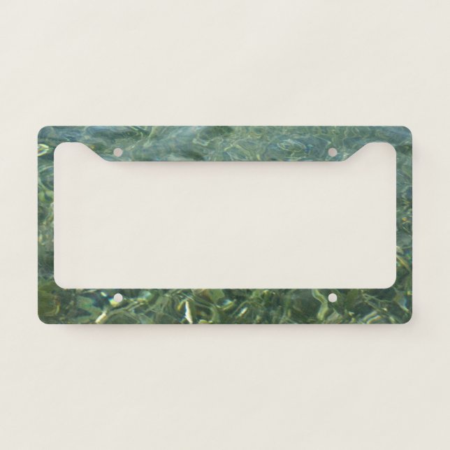 Water over Sea Grass I Caribbean Nature License Plate Frame (Front)