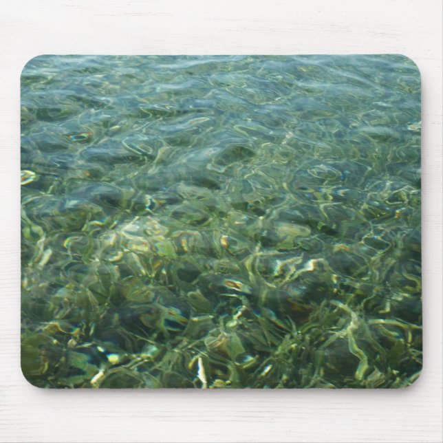 Water over Sea Grass I Caribbean Nature Mouse Pad (Front)