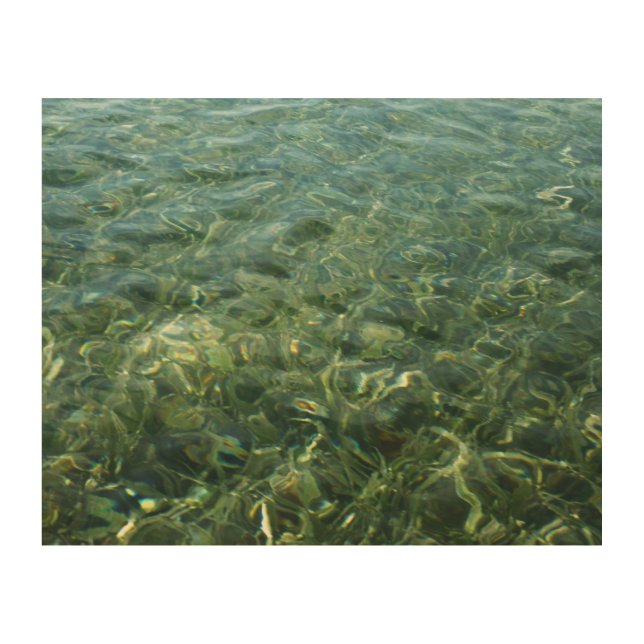 Water over Sea Grass I Caribbean Nature Wood Wall Art (Front)