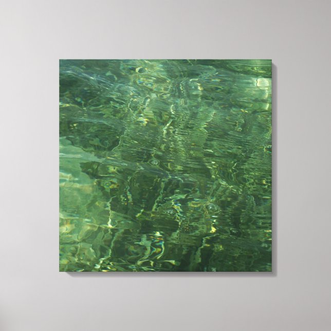 Water over Sea Grass II (Blue and Green) Photo Canvas Print (Front)