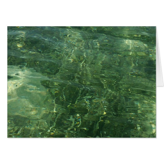 Water over Sea Grass II (Blue and Green) Photo Card (Front Horizontal)