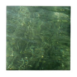 Water over Sea Grass II (Blue and Green) Photo Ceramic Tile