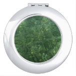 Water over Sea Grass II (Blue and Green) Photo Compact Mirror