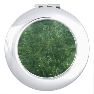 Water over Sea Grass II (Blue and Green) Photo Compact Mirror