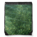 Water over Sea Grass II (Blue and Green) Photo Drawstring Bag