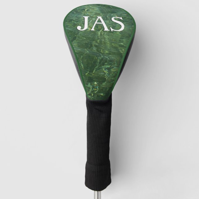Water over Sea Grass II (Blue and Green) Photo Golf Head Cover (Front)
