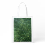Water over Sea Grass II (Blue and Green) Photo Grocery Bag