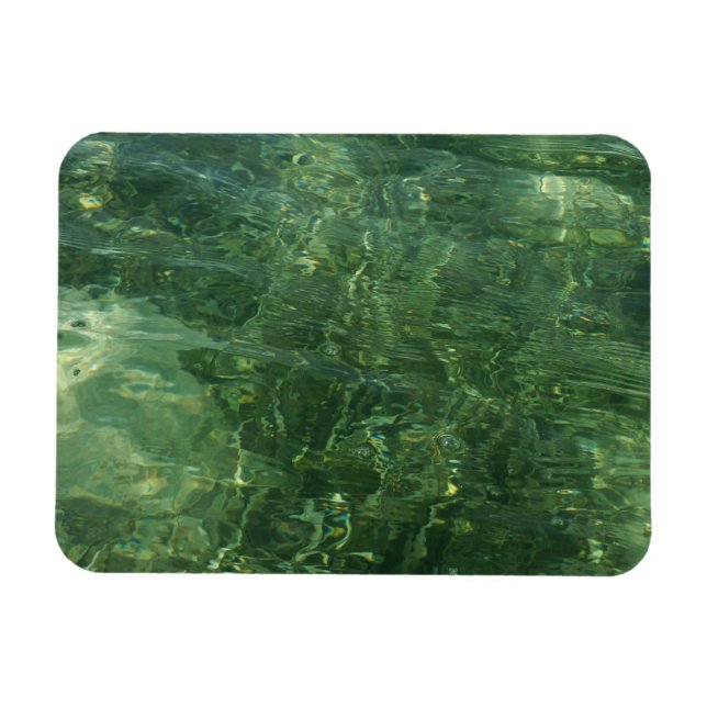 Water over Sea Grass II (Blue and Green) Photo Magnet (Horizontal)