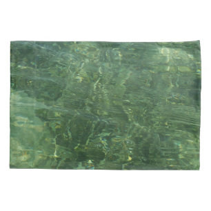 Water over Sea Grass II (Blue and Green) Photo Pillowcase