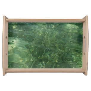 Water over Sea Grass II (Blue and Green) Photo Serving Tray