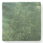 Water over Sea Grass II (Blue and Green) Photo Stone Coaster
